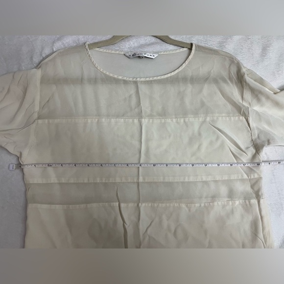 Trina Turk silk & sheer cream blouse size SP - Picture 3 of 6